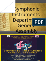 Symphonic Instruments Department General Assembly