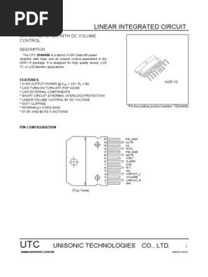 Datasheet Pdf Amplifier Operational Amplifier
