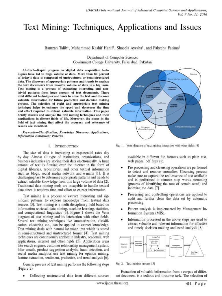 Paper 53-Text Mining Techniques Applications and Issues | PDF ...