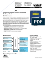 Jumo Aquis 500 RS: Display Unit/controller For Digital Sensors With Modbus Protocol Brief Description