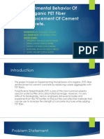 Experimental Behavior of In-Organic PET Fiber Reinforcement of Cement Concrete