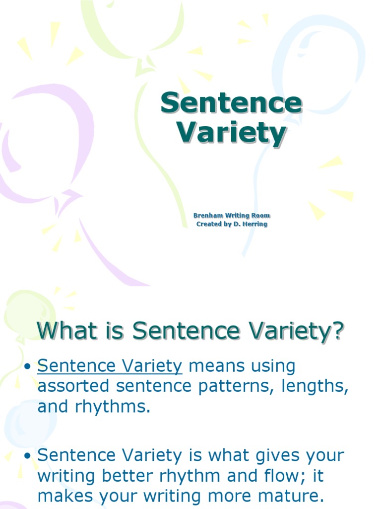 Sentence Variety for Writers | PDF | Sentence (Linguistics) | Clause