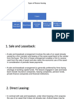 Types of Finance Leasing