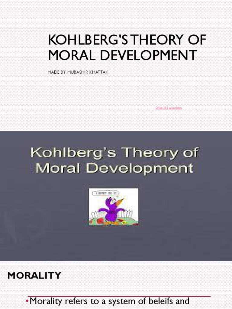 Kohlberg's Theory of Moral Development PDF