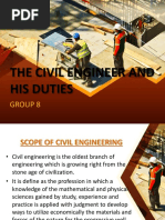 The Civil Engineer and His Duties: Group 8