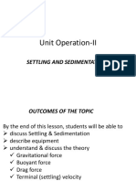 Unit Operation-II (Settling and Sedimentation-1) PDF