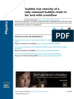 Bubble Rise Velocity of Continuously Released Bubble Binbin Wang Et Al.