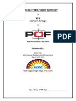 Summer Internship Report: TPT (Services Group)