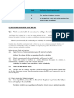 Questions For Late Bloomers:: CBSE Ques. No. Chapter / Topic Marks Distribution of Marks Question Wise