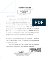 Carta Laboral - Ferrodelta - Magno Galvez