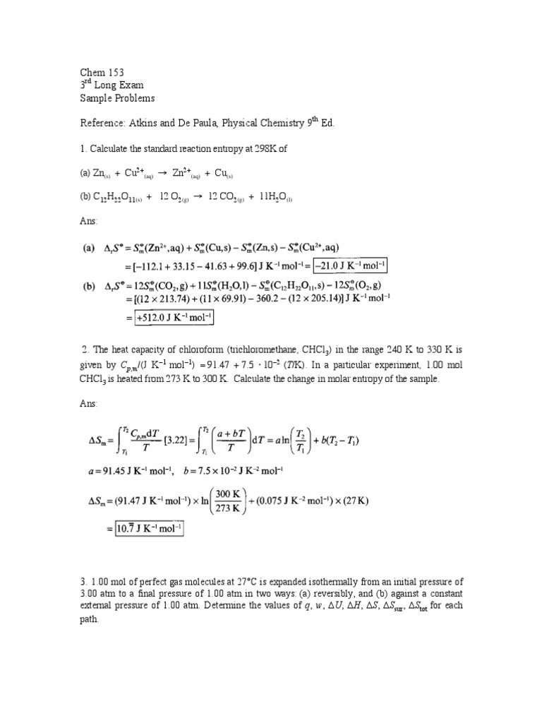 Sample Problems | PDF | Science & Mathematics