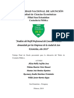 Análisis Del Perfil Profesional Del Contador Público Demandado Por Las Empresas de La Ciudad de San Estanislao, Año 2018