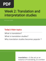 Defining Translation Studies