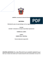 Aprendizaje organizacional: proceso de mejora continua a través del conocimiento