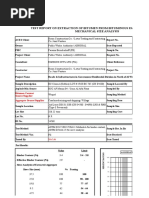 Test Report On Extraction of Bitumen From Bituminous Paving Mixture and Mechanical Size Analysis