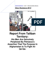Military Resistance 8K15 Report From Taliban Territory