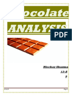 Chocolate Analysis: Nischay Sharma 12-A 9