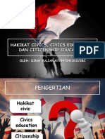 Hakikat Civics, Civics Education, Dan Citizenship Education: OLEH: DINA YULIANA/1847241012/28C