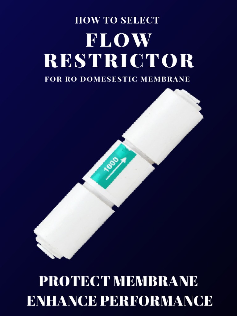 Flow Restrictor Selection PDF Membrane Litre
