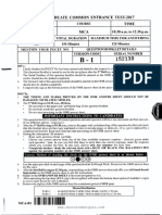 Post Graduate Common Entrance Test-2017