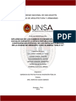 Influencias económicas y sociales en espacios públicos de Arequipa