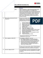 S/N Questions Answers: Faqs On Dbs Debt Consolidation Plan