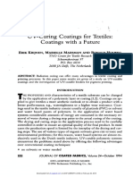 UV-Curing Coatings Coatings: For Textiles: With