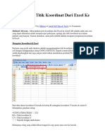 Cara Import Titik Koordinat Dari Excel Ke AutoCAD