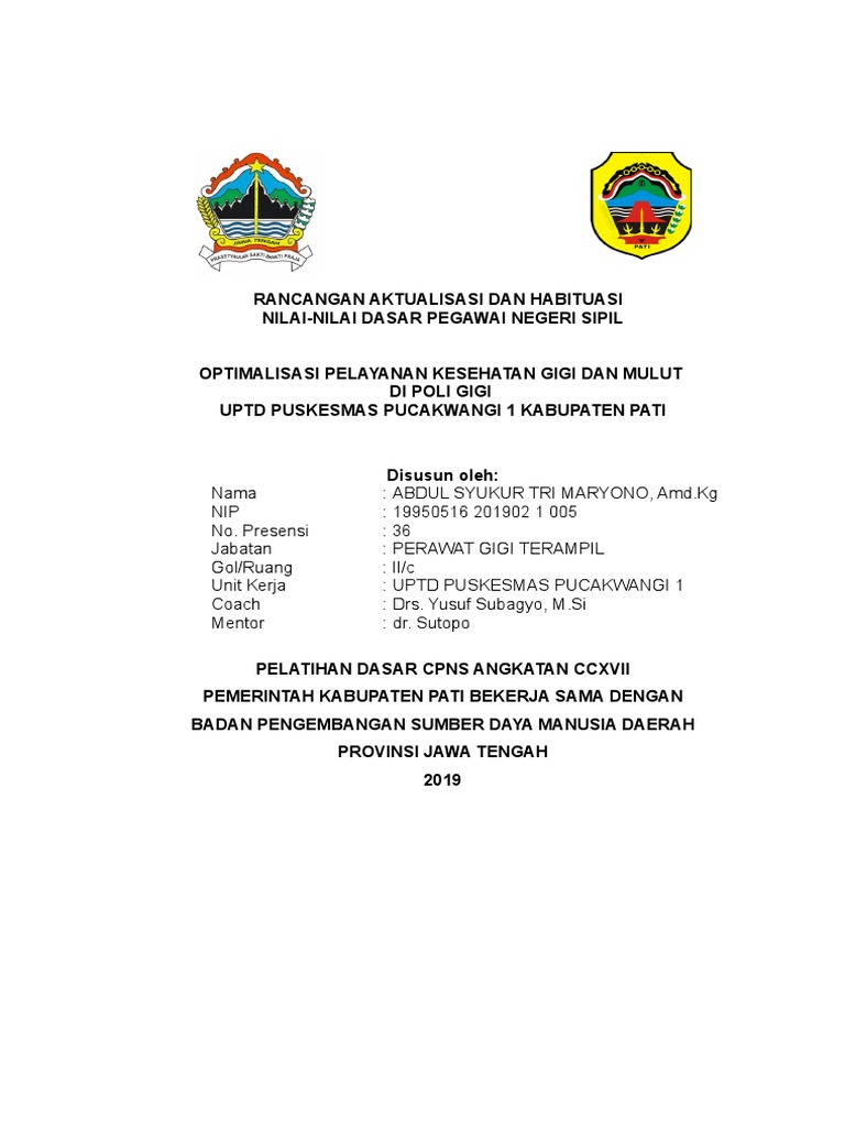 Rancangan Aktualisasi Keperawatan Gigi
