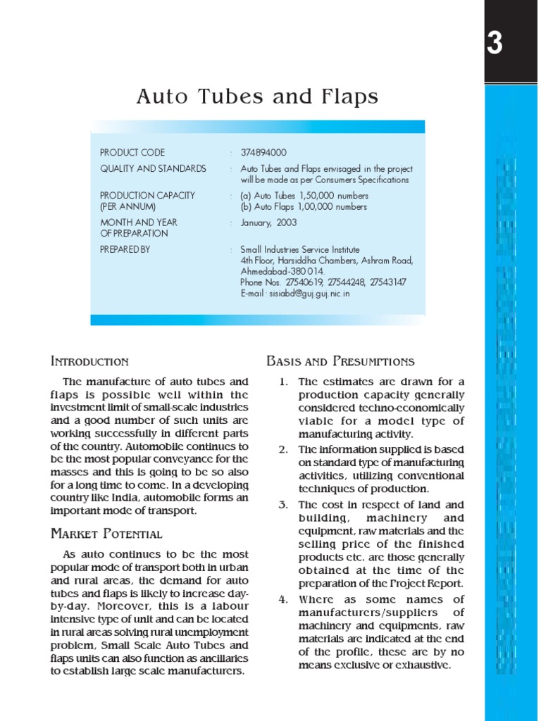 Auto Tube and Flaps | PDF | Car | Machines