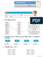 Tabuada do 6 - Exercícios de Matemática para o 3o Ano