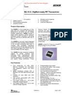 2.4 GHZ Ieee 802.15.4 / Zigbee-Ready RF Transceiver: Applications