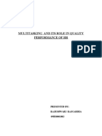 Multitasking and Its Role in Quality Performance of HR: Presented By: Rajeshwari Rajgarhia 09BS0001802