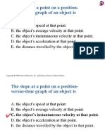 The Slope at A Point On A Position-Versus-Time Graph of An Object Is