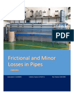 Frictional and Minor Loss Analysis