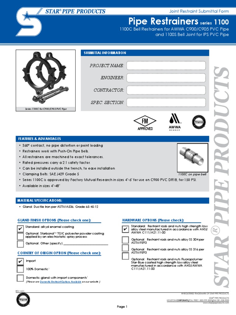 Ficha Técnica Restrictores | PDF | Pipe (Fluid Conveyance) | Building ...
