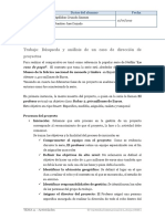 Búsqueda y Análisis de Un Caso de Dirección de Proyectos