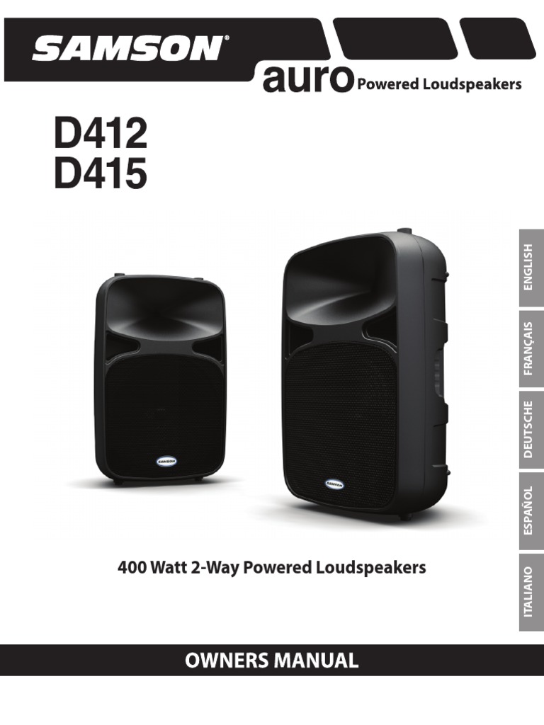400 Watt 2Way Powered Loudspeakers PDF Loudspeaker Equalization
