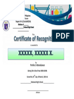 Sample Certificate Award