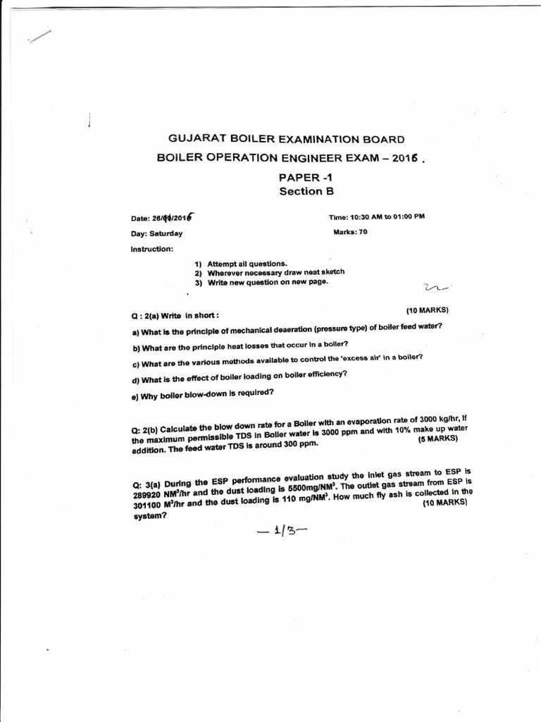 Boiler Operation Engineer Exam Guide | PDF | Nature