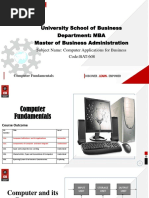 University School of Business Department: MBA Master of Business Administration