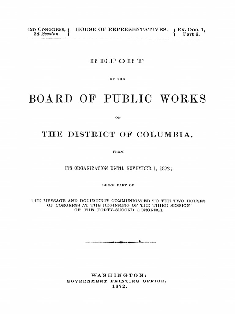 Board of Public Works Report 1872 PDF Road Surface Road