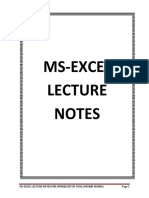 Excel Lecture Notes3 PDF