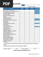 Server Training Checklist