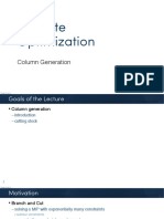 Discrete Optimization: Column Generation