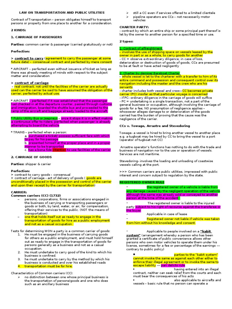 TRANSPO Final - Midterm Reviewer | PDF
