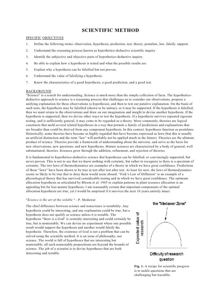 01a.SciMethod Handout PDF | PDF | Hypothesis | Scientific Method