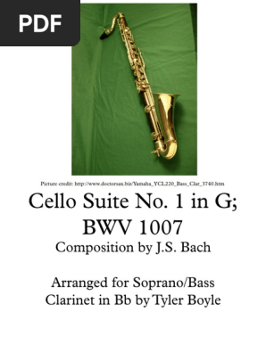 Bach cello suite bass clarinet deals
