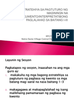 Estratehiya Sa Pagtuturo NG Masiningn Na Pagkukuwento