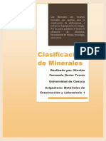 Clasificación de Minerales